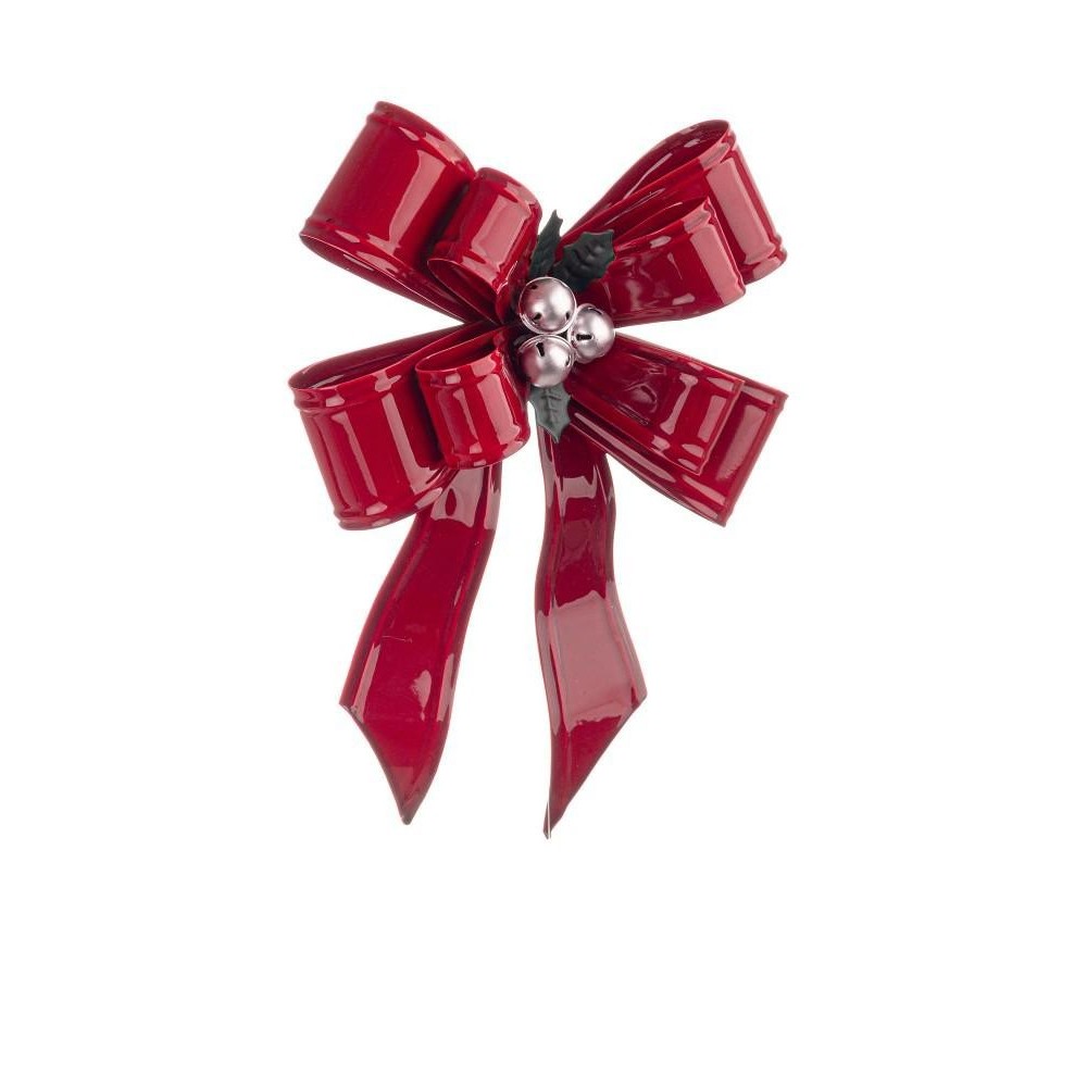 DECORAZIONE FIOCCO ALBERTE ROSSO H29,5